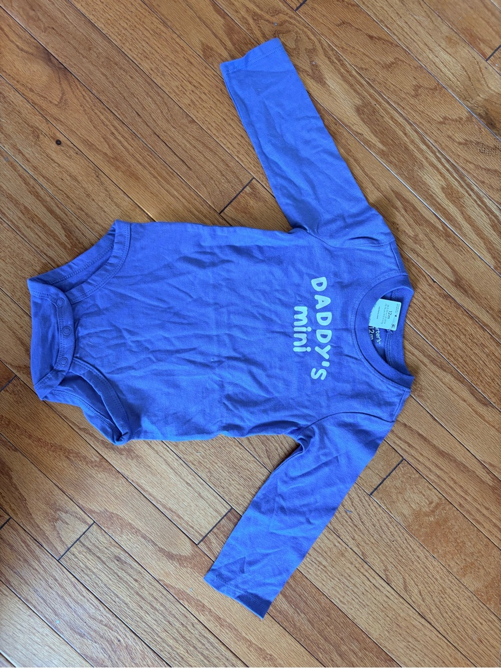 Carter’s Kids' Blue Long-Sleeve Bodysuit - "Daddy's Mini"